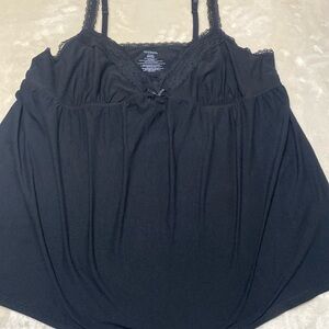 Black with lace trim cami top in a size large new without tags. By George Target